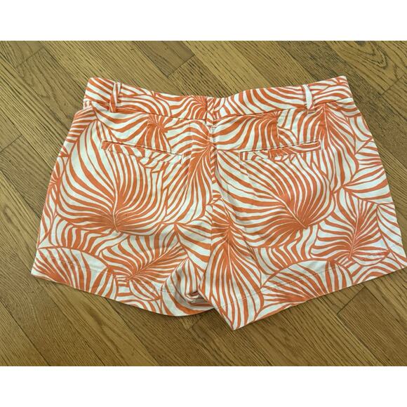 Gap Khakis Sunkissed Shorts Size 4 Orange White Print - Picture 4 of 4